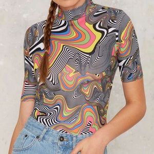Jaded London rainbow swirl bodysuit